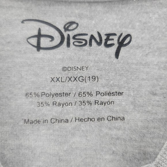 SOLD | DISNEY Lilo And Stitch Casual Girls Junior XXL Gray Tee - Picture 5 of 8